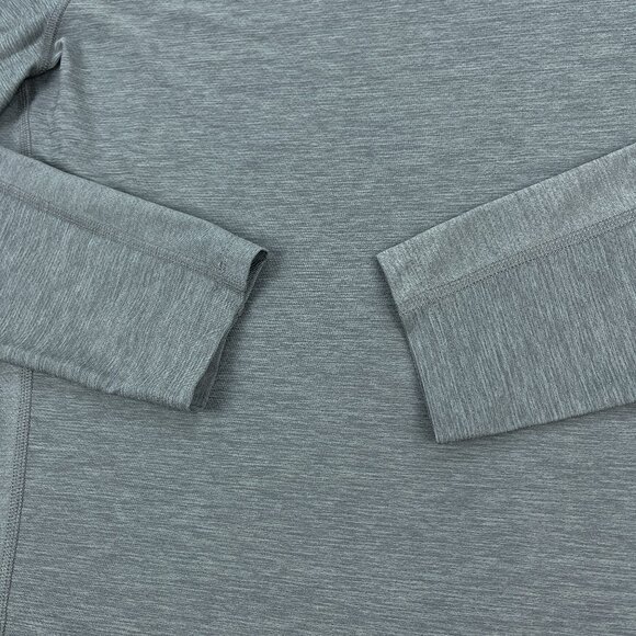 Ten Thousand Versatile Shirt Mens S Long Sleeve Heather Gray Mesh Training Crew - Picture 4 of 10